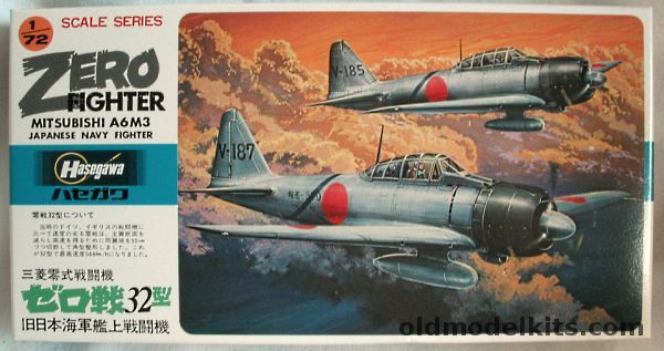 Hasegawa 1/72 Mitsubishi A6M3 Type 32 Zero Fighter - Tainan Air Corps / 204th FS / USAF Test Aircraft, A5 plastic model kit